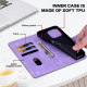 For iPhone 6 / 7 / SE 2022 Lace Floral Embossed Magnetic Buckle PU Phone Case With Wrist Strap(Purple)