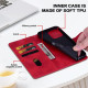For iPhone 6 / 7 / SE 2022 Lace Floral Embossed Magnetic Buckle PU Phone Case With Wrist Strap(Red)