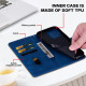For iPhone 6 / 7 / SE 2022 Lace Floral Embossed Magnetic Buckle PU Phone Case With Wrist Strap(Blue)