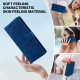 For iPhone 6 / 7 / SE 2022 Lace Floral Embossed Magnetic Buckle PU Phone Case With Wrist Strap(Blue)