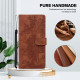 For iPhone 6 / 7 / SE 2022 Lace Floral Embossed Magnetic Buckle PU Phone Case With Wrist Strap(Brown)