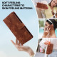 For iPhone 6 / 7 / SE 2022 Lace Floral Embossed Magnetic Buckle PU Phone Case With Wrist Strap(Brown)