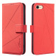 For iPhone 6 / 7 / 8 / SE Geometric Pattern RFID Leather Phone Case(Red)