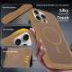 For iPhone 12 Pro Skin Feel Wave Texture MagSafe Phone Case(Brown)