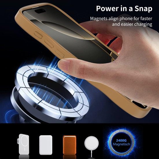 For iPhone 12 Pro Skin Feel Wave Texture MagSafe Phone Case(Brown)