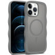 For iPhone 12 Pro Skin Feel Wave Texture MagSafe Phone Case(Grey)