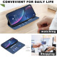 For iPhone 6 / 7 / 8 Splicing Color Hollow Flower Pattern RFID Leather Phone Case(Dark Blue)