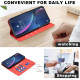 For iPhone 6 / 7 / 8 Splicing Color Hollow Flower Pattern RFID Leather Phone Case(Red)