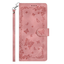 For iPhone 6 / 7 / 8 / SE Secret Garden Butterfly Pattern Leather Phone Case(Pink)