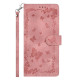 For iPhone 6 / 7 / 8 / SE Secret Garden Butterfly Pattern Leather Phone Case(Pink)