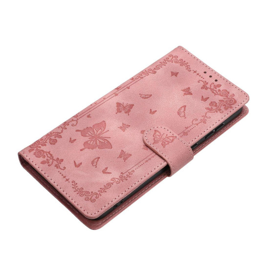 For iPhone 6 / 7 / 8 / SE Secret Garden Butterfly Pattern Leather Phone Case(Pink)