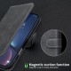 For iPhone 6 / 7 / 8 Solid Color Calfskin Texture RFID Vegan Leather Phone Case(Black)