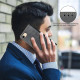 For iPhone 6 / 7 / 8 Solid Color Calfskin Texture RFID Vegan Leather Phone Case(Black)