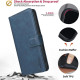 For iPhone 6 / 7 / 8 Solid Color Calfskin Texture RFID Vegan Leather Phone Case(Blue)