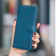 For iPhone 6 / 7 / 8 Solid Color Calfskin Texture RFID Vegan Leather Phone Case(Blue)