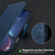For iPhone 6 / 7 / 8 Solid Color Calfskin Texture RFID Vegan Leather Phone Case(Blue)