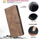 For iPhone 6 / 7 / 8 Solid Color Calfskin Texture RFID Vegan Leather Phone Case(Brown)