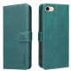 For iPhone 6 / 7 / 8 Solid Color Calfskin Texture RFID Vegan Leather Phone Case(Green)