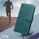 For iPhone 6 / 7 / 8 Solid Color Calfskin Texture RFID Vegan Leather Phone Case(Green)