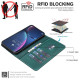 For iPhone 6 / 7 / 8 Solid Color Calfskin Texture RFID Vegan Leather Phone Case(Green)