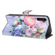 For iPhone 6 / 7 Crystal-Like Painted Vegan Leather Phone Case(Colorful Flowers)