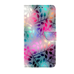 For iPhone 6 / 7 Crystal-Like Painted Vegan Leather Phone Case(Maple Leaf)