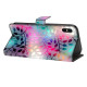 For iPhone 6 / 7 Crystal-Like Painted Vegan Leather Phone Case(Maple Leaf)