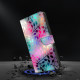 For iPhone 6 / 7 Crystal-Like Painted Vegan Leather Phone Case(Maple Leaf)