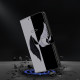 For iPhone 6 / 7 Crystal-Like Painted Vegan Leather Phone Case(Black White Wings)