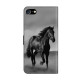 For iPhone 6 / 7 Crystal-Like Painted Vegan Leather Phone Case(Dark Horse)