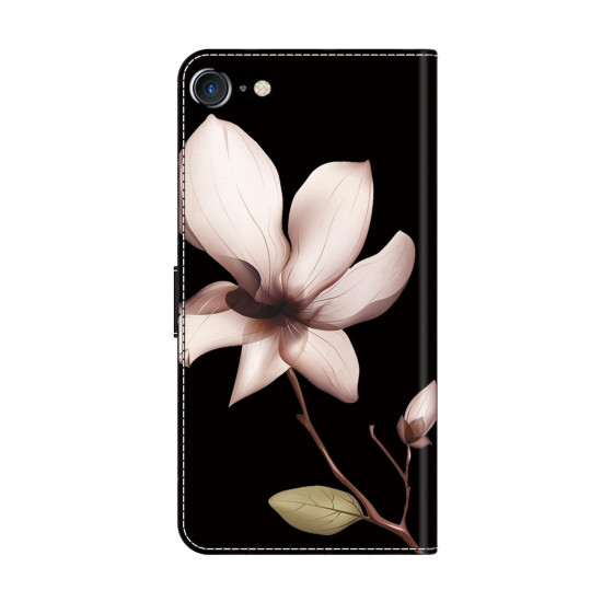 For iPhone 6 / 7 Crystal-Like Painted Vegan Leather Phone Case(Datura Flower)