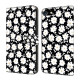 For iPhone 6 / 7 Crystal-Like Painted Vegan Leather Phone Case(Small Floral Print)