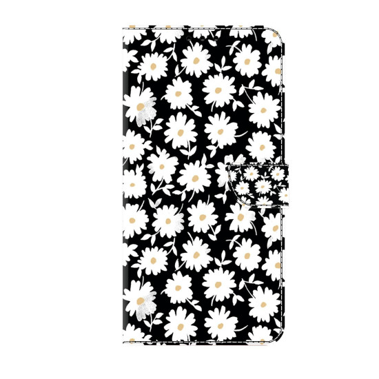 For iPhone 6 / 7 Crystal-Like Painted Vegan Leather Phone Case(Small Floral Print)