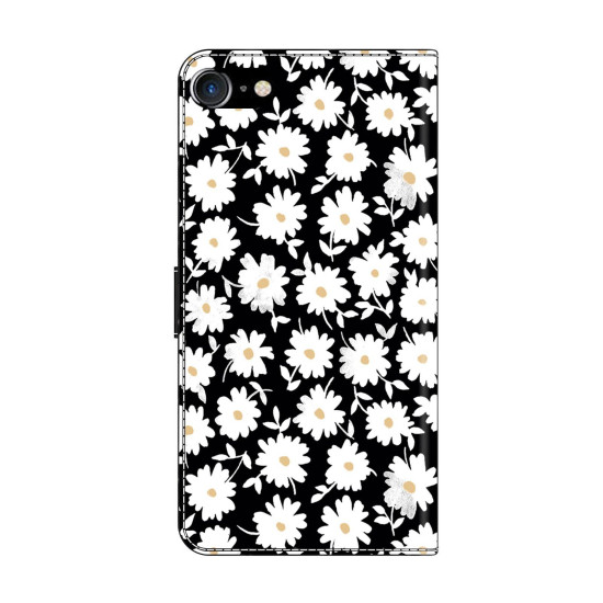 For iPhone 6 / 7 Crystal-Like Painted Vegan Leather Phone Case(Small Floral Print)