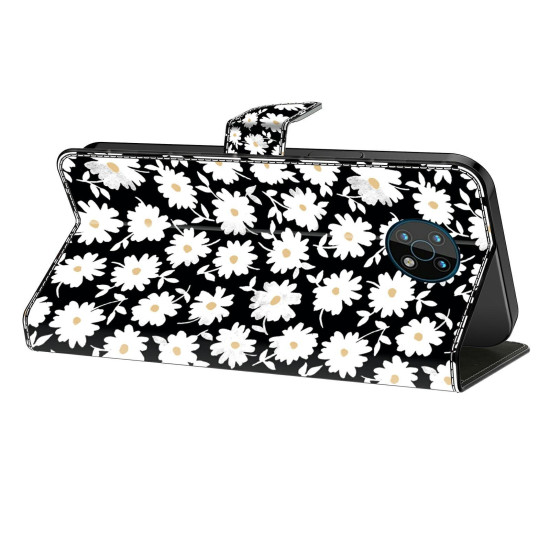For iPhone 6 / 7 Crystal-Like Painted Vegan Leather Phone Case(Small Floral Print)