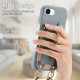 For iPhone 6 / 7 / 8 Litchi Texture Card Bag Ring Holder Vegan Leather + PC Phone Case with Shoulder Strap(Blue)