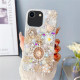 For iPhone 7 / 8  Diamond Inlaid Rose PC Phone Case(White)