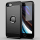 For  iPhone SE 2022 / SE 2020 Brushed Texture Carbon Fiber TPU Case(Black)