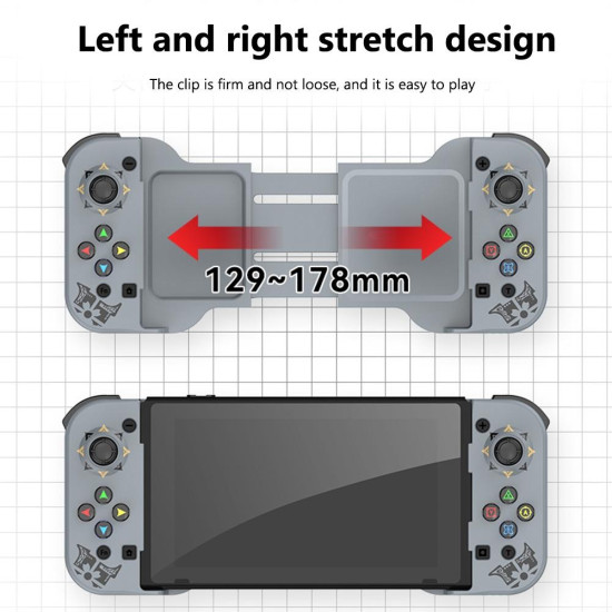 D5 Wireless Bluetooth Game Controller Joystick For IOS/Android For SWITCH/PS3/PS4(Gray)