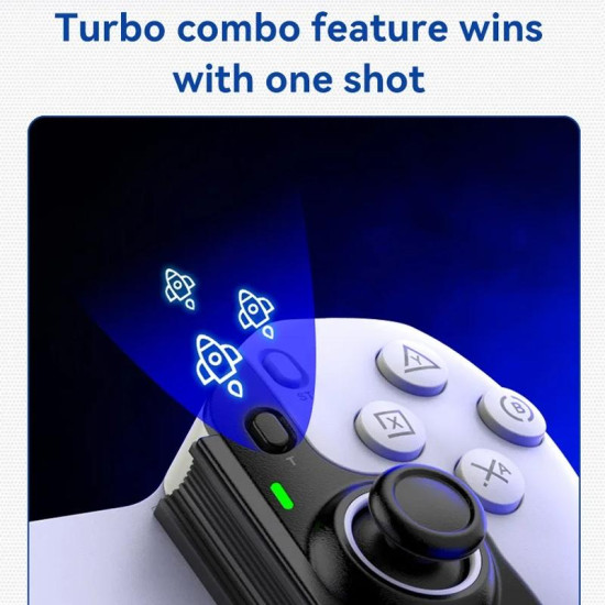 D9 Wireless Phone Stretching Game Controller For Switch / PS3 / PS4(White)