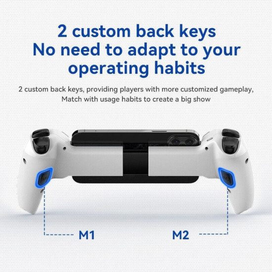 D9 Wireless Phone Stretching Game Controller For Switch / PS3 / PS4(White)