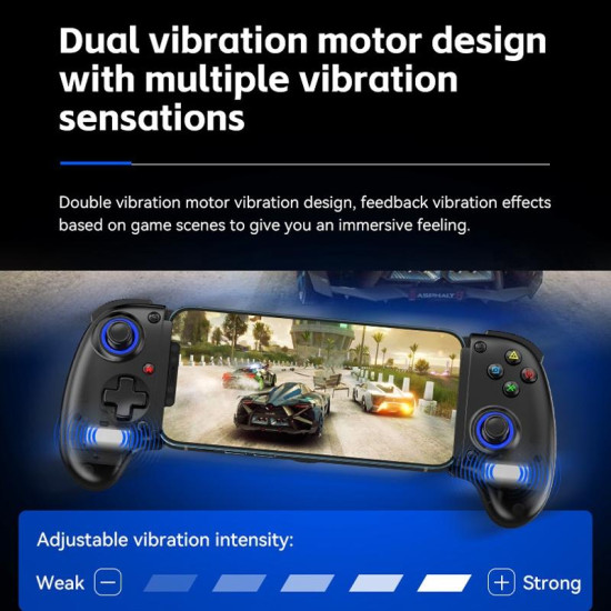 BSP-D10 Wireless Stretch Game Controller for Switch / Android / IOS / PC / PS3 / PS4(White)