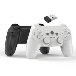 2.4G One-to-two Wireless Game Controller for PC / Android / TV Box(White)