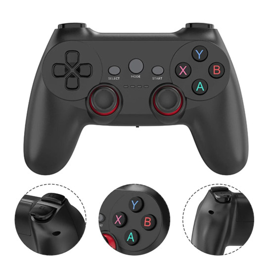 2.4G One-to-two Wireless Game Controller for PC / Android / TV Box(White)