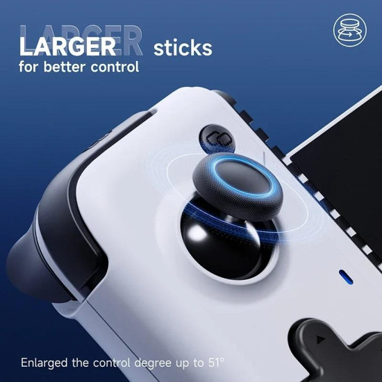 EasySMX M05 Mobile Gaming Controller For Type-C Mobile Phones And IPhone 15 Series With Hall Trigger(Black White)