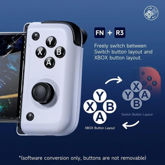 EasySMX M05 Mobile Gaming Controller For Type-C Mobile Phones And IPhone 15 Series With Hall Trigger(Black White)