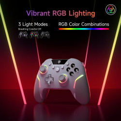 EasySMX  X20 Wireless Enhanced RGB Controller For PC/NS/TV/Phone/Laptop(White)