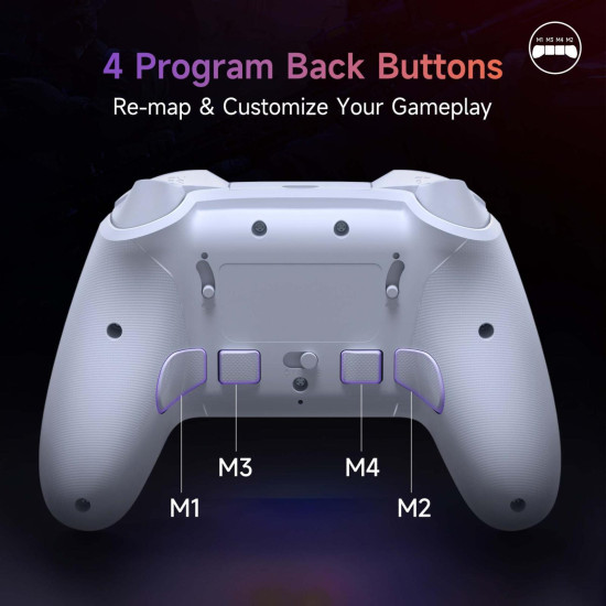 EasySMX  X20 Wireless Enhanced RGB Controller For PC/NS/TV/Phone/Laptop(White)