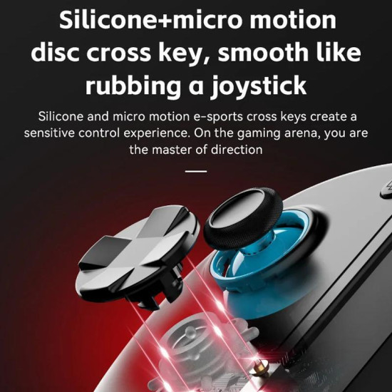 D8+ Wired & Wireless Telescopic Game Controller Foldable USB-C  Hall Sensing Joystick For Switch/Android/IOS/PC(White)
