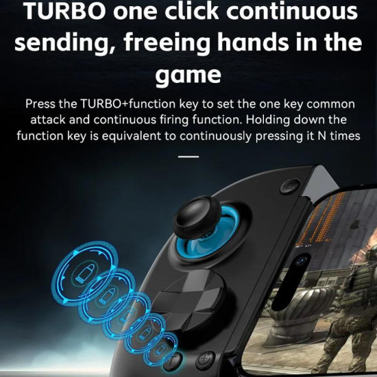 D8+ Wired & Wireless Telescopic Game Controller Foldable USB-C  Hall Sensing Joystick For Switch/Android/IOS/PC(White)